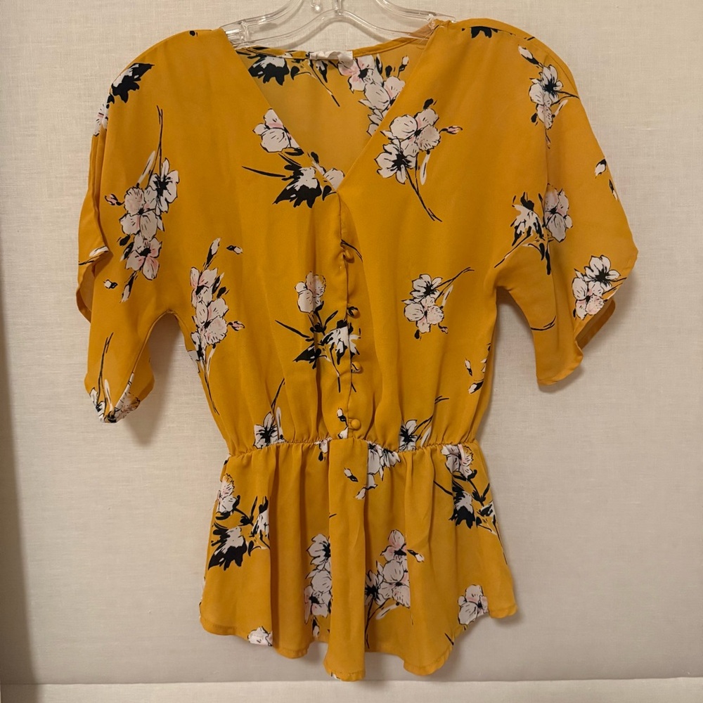 Sienna Sky Yellow Floral Blouse